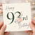 93rd Birthday Card, Happy 90rd Birthday Floral Card
