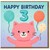 3rd Birthday Card for Kids - Cute Pink Cat with Balloons and Confetti - Happy Birthday Age 3 Card for Boy or Girl