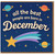 December Birthday Card - All the Best People Are Born in December - Space Theme with Shooting Star and Planets - Fun Card for Birthdays