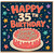 35th Birthday Card, Happy 35th Birthday Cake Design