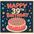 39th Birthday Card, Happy 39th Birthday Card with Cake Design