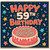 59th Birthday Card, Happy Birthday Cake Design