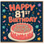 81st Birthday Card, Happy 81st Birthday Card for Him or Her