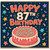 87th Birthday Card, Happy Birthday Cake Card