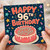 96th Birthday Card, Happy 96th Birthday Cake Design