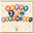 28th Birthday Card, Colourful Balloon Happy Birthday Design
