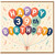 39th Birthday Card, Happy 39th Birthday Balloon Design Card