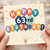63rd Birthday Card, Colourful Balloon Happy Birthday Card