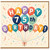 75th Birthday Card, Happy 75th Birthday Balloon Design