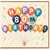 80th Birthday Card, Colourful Balloon Happy Birthday Design