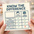 Funny Brother Birthday Card - Know the Difference Chart - Brother vs Career Criminal Humour - Sibling Banter Joke Card for