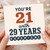 Funny Birthday Card - You're 21 with 29 Years Experience - Retro Typography Humour for Him or Her, Friends, Family, Colleagues