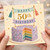 50th Birthday Card, Happy 50th Birthday Cake Design Card