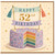 52nd Birthday Card, Happy Birthday Cake Card