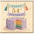 54th Birthday Card, Happy 54th Birthday Cake Design Card