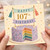 107th Birthday Card, Happy 107th Birthday Cake Banner Design