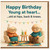 Funny Birthday Card - Young at heart... old at hips, back & knees - Cute Elderly Couple Illustration - For Him Her Mum Dad Friends