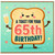 65th Birthday Card, Cute Toast Birthday Card, A Toast For Your 65th Birthday