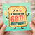 68th Birthday Card, A Toast For Your Birthday Card with Cute Toast Character and Champagne