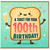 100th Birthday Card, Cute Toast Character Birthday Card with Champagne Glass