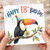 18th Birthday Card, Happy 18th Birthday Toucan Party Card