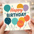 Dad Birthday Card - Happy Birthday Dad Balloons - Colourful Fun Design for Father, From Son or Daughter