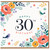 30th Birthday Card, Floral Birds Happy 30th Birthday Card