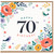 70th Birthday Card, Floral Happy Birthday Card with Birds