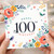 100th Birthday Card, Floral Birds Happy Birthday Card