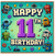 11th Birthday Card, Retro Robot Gamer Design