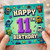 11th Birthday Card, Retro Robot Gamer Design