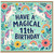 11th Birthday Card, Magical Unicorn and Rainbow Design