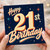 21st Birthday Card, Happy 21st Birthday Retro Starry Design