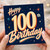 100th Birthday Card, Happy 100th Birthday Retro Starburst Design