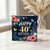 40th Birthday Card, Floral Butterfly Happy Birthday Card
