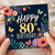 80th Birthday Card, Floral Butterfly Happy 80th Birthday Card