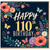 110th Birthday Card, Floral Butterfly Happy 110th Birthday Card