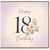 18th Birthday Card, Elegant Floral Happy 18th Birthday Card
