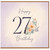 27th Birthday Card, Happy 27th Birthday Floral Card