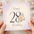 28th Birthday Card, - Happy 28th Birthday Floral Greeting Card