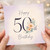 50th Birthday Card, Happy 50th Birthday Floral Card