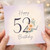 52nd Birthday Card, Happy 52nd Birthday Floral Card