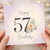 57th Birthday Card, Happy Birthday Card with Floral Design