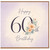 60th Birthday Card, Floral Happy Birthday Card