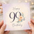 99th Birthday Card, Floral Happy 90th Birthday Card