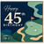 45th Birthday Card, Golf Themed Happy 45th Birthday Card