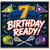 7th Birthday Card, Birthday Ready Sports Lacrosse Theme Card