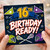 16th Birthday Card, Lacrosse Player Sports Birthday Card