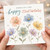 22nd Birthday Card, Happy 22nd Birthday Floral Greeting Card