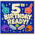 5th Birthday Card, Birthday Ready Sports Theme Card